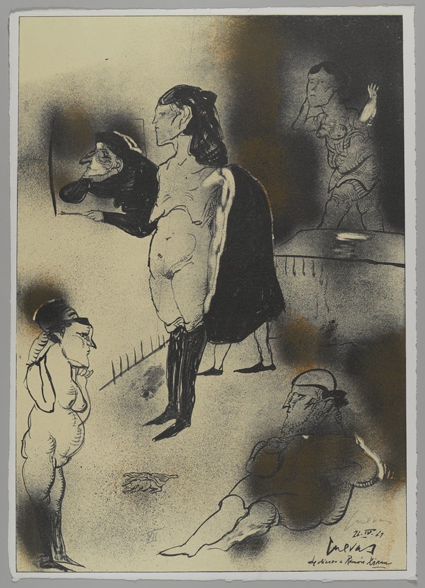 Jose Luis Cuevas (Mexican, 1934-2017). <em>Interior</em>, 1969. Lithograph, Sheet: 22 1/2 x 15 7/8 in. (57.2 x 40.3 cm). Brooklyn Museum, A. Augustus Healy Fund and Bristol-Myers Fund, 69.89.10. © artist or artist's estate (Photo: Brooklyn Museum, 69.89.10_PS4.jpg)