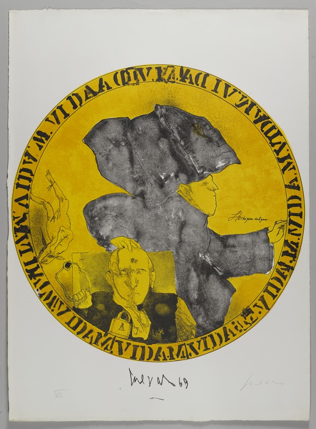 Jose Luis Cuevas (Mexican, 1934-2017). <em>Hechizera Antiqua</em>, 1969. Lithograph, Sheet: 30 x 22 3/8 in. (76.2 x 56.8 cm). Brooklyn Museum, A. Augustus Healy Fund and Bristol-Myers Fund, 69.89.11. © artist or artist's estate (Photo: Brooklyn Museum, 69.89.11_PS4.jpg)