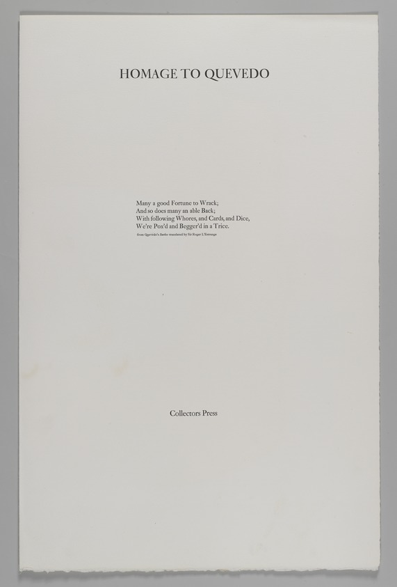 Jose Luis Cuevas (Mexican, 1934-2017). <em>Introductory Text Page</em>, 1969. Lithograph with text, Sheet (folio): 20 x 13 in. (50.8 x 33 cm). Brooklyn Museum, A. Augustus Healy Fund and Bristol-Myers Fund, 69.89.17. © artist or artist's estate (Photo: Brooklyn Museum, 69.89.17a_PS4.jpg)