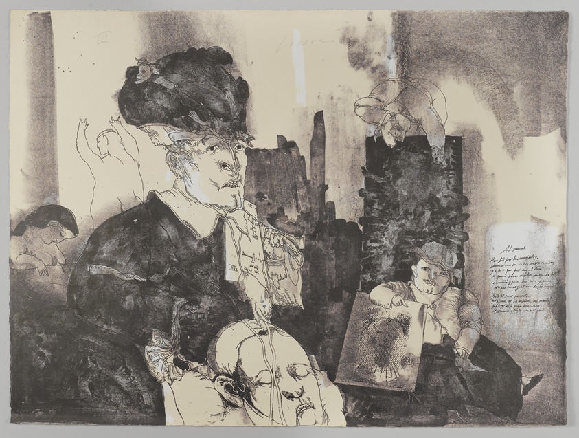 Jose Luis Cuevas (Mexican, 1934-2017). <em>La Vida (Life)</em>, 1969. Lithograph, Sheet (image): 22 3/8 x 30 1/8 in. (56.8 x 76.5 cm). Brooklyn Museum, A. Augustus Healy Fund and Bristol-Myers Fund, 69.89.8. © artist or artist's estate (Photo: Brooklyn Museum, 69.89.8_PS4.jpg)