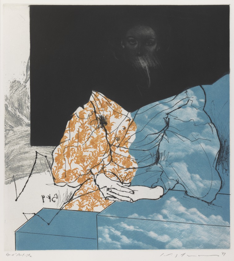 Ikeda Masuo (Japanese, 1934–1997). <em>Fashion</em>, 1969. Lithograph and drypoint, 14 1/4 x 13 1/8 in. (36.2 x 33.3 cm). Brooklyn Museum, Carll H. de Silver Fund, 70.42. © artist or artist's estate (Photo: Brooklyn Museum, 70.42_IMLS_PS3.jpg)