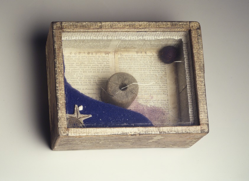 Joseph Cornell (American, 1903-1972). <em>Starfish</em>, 1954. Mixed media: wooden box covered with glass panes revealing contents consisting of objects, both natural and manmade, 10 1/8 x 7 7/8 x 3 1/2 in. (25.7 x 20 x 8.9 cm). Brooklyn Museum, Gift of Mr. and Mrs. Alastair B. Martin, the Guennol Collection, 71.17. © artist or artist's estate (Photo: Brooklyn Museum, 71.17_transp5610.jpg)