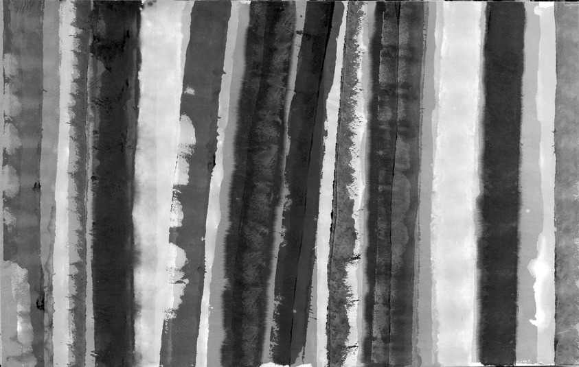 Edward Avedisian (American, 1936-2007). <em>Ice Palace No. 2</em>, 1969. Acrylic on canvas, 75 x 119 in. (190.5 x 302.3 cm). Brooklyn Museum, Gift of Robert Elkon Gallery, 71.198. © artist or artist's estate (Photo: Brooklyn Museum, 71.198_bw.jpg)