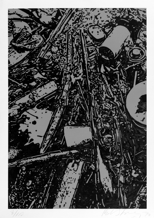 Robert Stanley (American, 1932-1997). <em>Lake III</em>, 1970. Silkscreen, sheet: 40 1/2 x 29 1/8 in. (102.9 x 74 cm). Brooklyn Museum, Bristol-Myers Fund, 71.61.1. © artist or artist's estate (Photo: Brooklyn Museum, 71.61.1_bw.jpg)