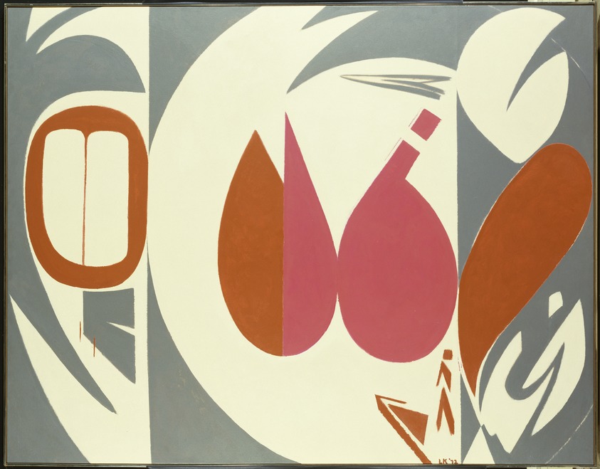 Lee Krasner (American, 1908–1984). <em>Mysteries</em>, 1972. Oil on cotton duck, 69 1/2 × 89 1/2 in. (176.5 × 227.3 cm). Brooklyn Museum, Dick S. Ramsay Fund, 73.100. © artist or artist's estate (Photo: Brooklyn Museum, 73.100_SL3.jpg)