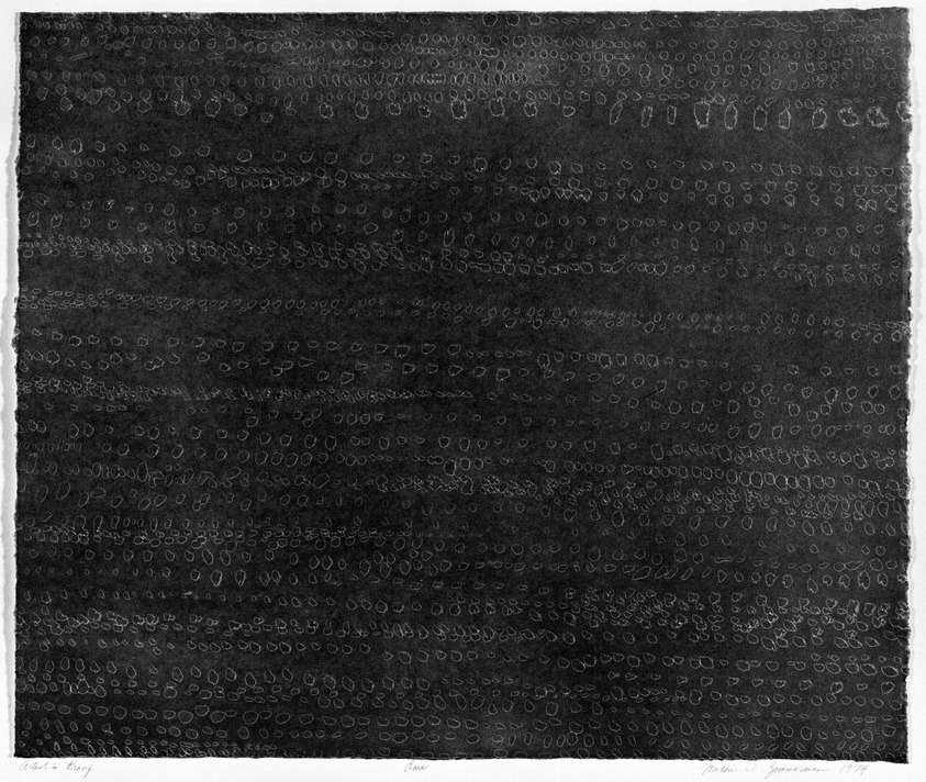 Michi Itami (American, born 1938). <em>AME</em>, 1974. Etching on paper, sheet: 16 1/2 x 19 1/2 in. (41.9 x 49.5 cm). Brooklyn Museum, Designated Purchase Fund, 74.134.1. © artist or artist's estate (Photo: Brooklyn Museum, 74.134.1_bw.jpg)