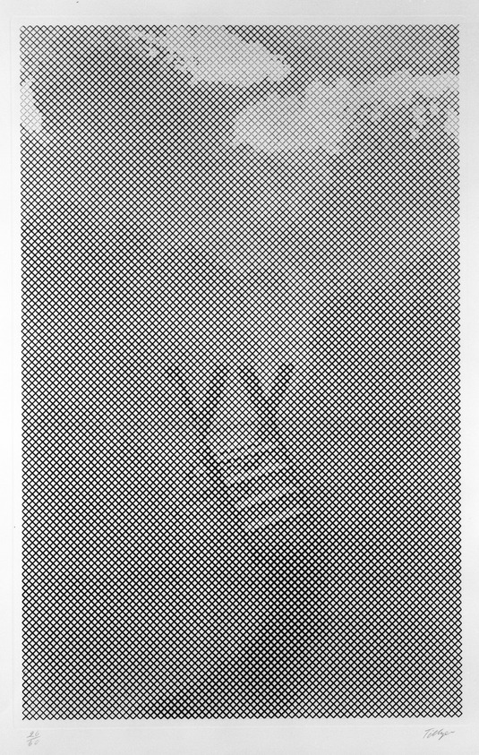 William Tillyer (British, born 1938). <em>Stile</em>, 1972. Etching on paper, sheet: 41 1/4 x 27 7/8 in. (104.8 x 70.8 cm). Brooklyn Museum, Restricted Income Fund, 75.44.1. © artist or artist's estate (Photo: Brooklyn Museum, 75.44.1_bw.jpg)