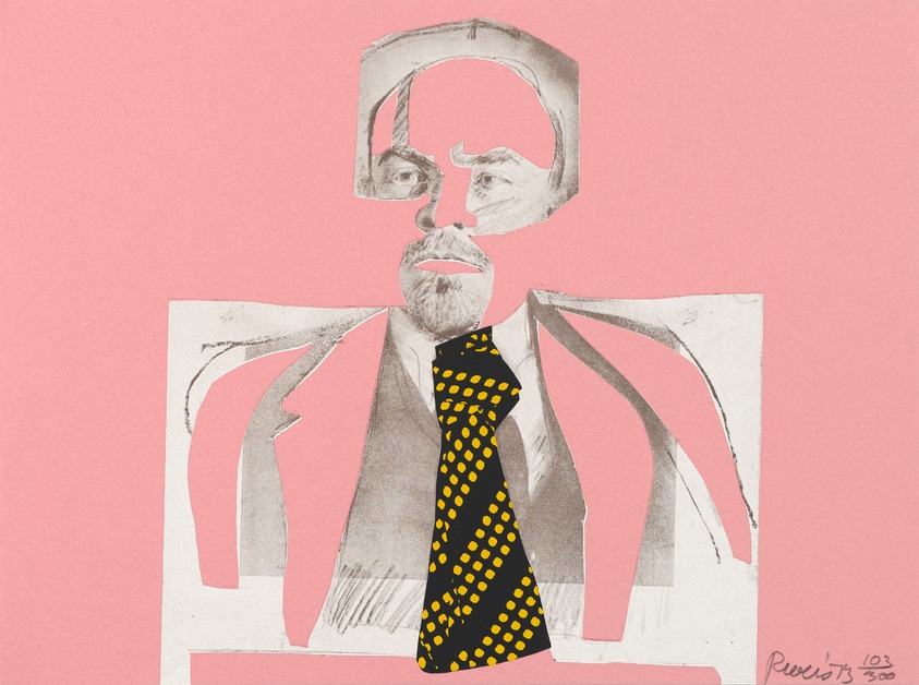 Larry Rivers (American, 1923-2002). <em>[Untitled]</em>, 1973. Color lithograph and silkscreen, Sheet: 9 x 12 in. (22.9 x 30.5 cm). Brooklyn Museum, Gift of Theodore Kheel, 76.205.22. © artist or artist's estate (Photo: Brooklyn Museum, 76.205.22_PS2.jpg)
