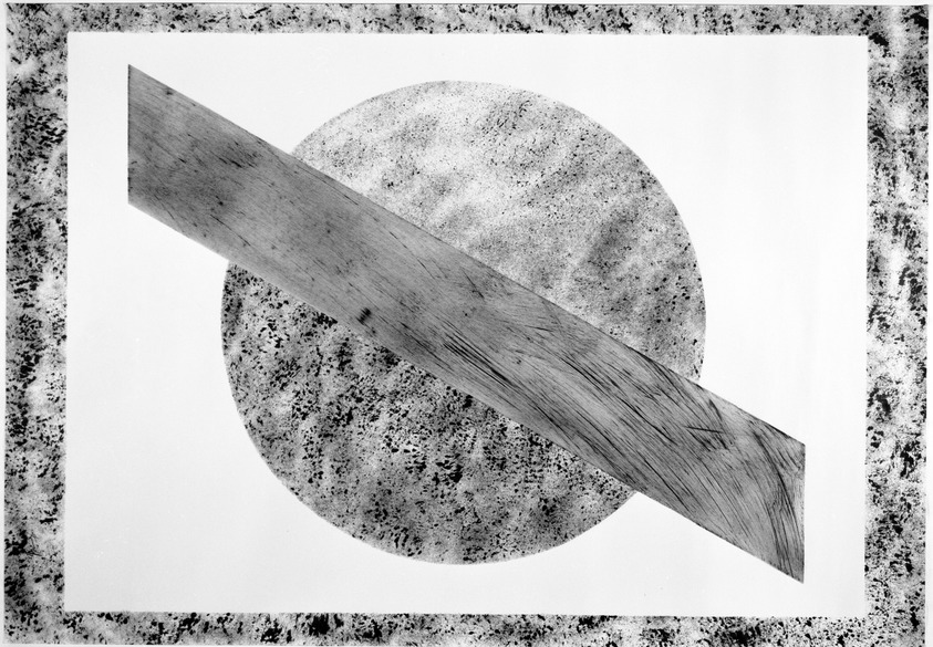 David Kremgold (American, born 1944). <em>Circle with Diagonal Bar</em>, 1977. India ink on paper, 60 x 42 in. (152.4 x 106.7 cm). Brooklyn Museum, Gift of Albert Kremgold, 77.225. © artist or artist's estate (Photo: Brooklyn Museum, 77.225_bw.jpg)