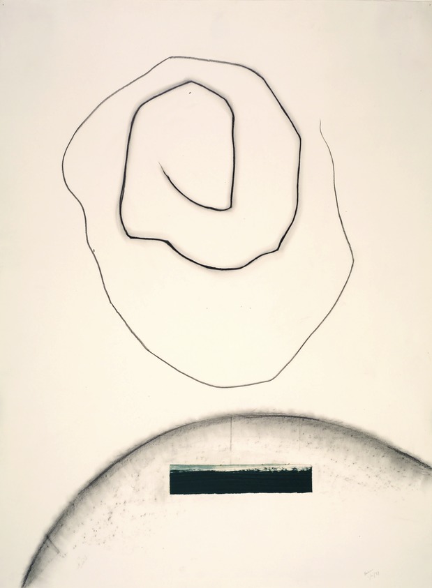 David Hare (American, born Vienna, 1917-1992). <em>Earth and Water</em>, January 11, 1977. Charcoal, graphite, gouache and collage on paper, 30 1/4 x 22 1/4 in. (76.8 x 56.5 cm). Brooklyn Museum, Gift of Paula D. Hughes, 78.55. © artist or artist's estate (Photo: Brooklyn Museum, 78.55.jpg)