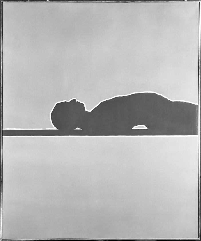 Idelle Weber (American, 1932- 2020). <em>Ben Casey V</em>, 1962. Acrylic on canvas, 60 7/8 x 50 7/8 in. (154.6 x 129.2 cm). Brooklyn Museum, Anonymous gift, 79.135.1. © artist or artist's estate (Photo: Brooklyn Museum, 79.135.1_bw.jpg)