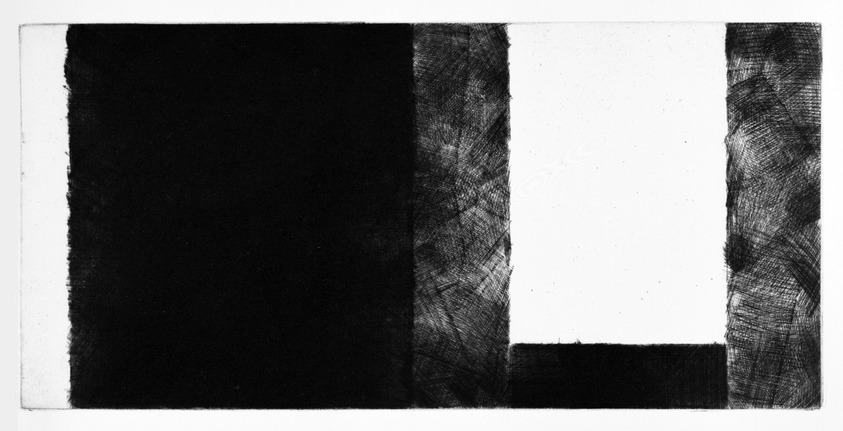 Keith A. Achepohl (American, born 1934). <em>Mura VI, State 1</em>, 1978. Mezzotint and roulette on paper, Image: 11 1/2 x 23 5/8 in. (29.2 x 60 cm). Brooklyn Museum, Gift of the artist, 79.136.1. © artist or artist's estate (Photo: Brooklyn Museum, 79.136.1_bw.jpg)