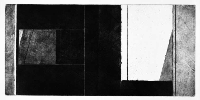 Keith A. Achepohl (American, born 1934). <em>Mura VI, State 2</em>, 1978. Mezzotint and roulette on paper, Plate: 11 9/16 x 23 11/16 in. (29.3 x 60.2 cm). Brooklyn Museum, Gift of the artist, 79.136.2. © artist or artist's estate (Photo: Brooklyn Museum, 79.136.2_bw.jpg)