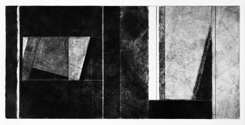 Keith A. Achepohl (American, born 1934). <em>Mura VI, State 4</em>, 1978. Mezzotint and roulette on paper, Image: 11 9/16 x 23 11/16 in. (29.3 x 60.2 cm). Brooklyn Museum, Gift of the artist, 79.136.4. © artist or artist's estate (Photo: Brooklyn Museum, 79.136.4_bw.jpg)