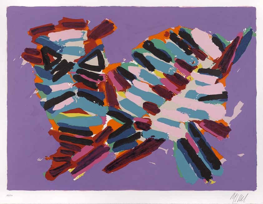 Karel Appel (Dutch, 1921-2006). <em>Innocent Cat</em>, 1978. Lithograph on paper, Sheet: 24 3/4 x 32 1/4 in. (62.9 x 81.9 cm). Brooklyn Museum, Gift of Donald Waggoner, 79.222.16. © artist or artist's estate (Photo: Brooklyn Museum, 79.222.16_PS9.jpg)