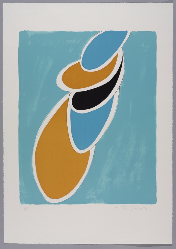 Terry Frost (British, 1915-2003). <em>Ice Blue</em>, 1972. Lithograph in color on BFK Rives paper, Image: 25 7/16 x 20 1/4 in. (64.6 x 51.5 cm). Brooklyn Museum, Gift of William Dorman, 80.204.9. © artist or artist's estate (Photo: Brooklyn Museum, 80.204.9_PS9.jpg)