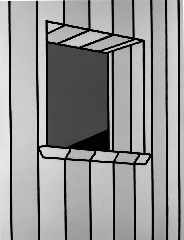 Patrick Caulfield (British, 1936-2005). <em>Small Window at Night</em>, n.d. Serigraph on wove paper, Image: 34 3/16 x 26 1/8 in. (86.8 x 66.4 cm). Brooklyn Museum, Gift of James W. Dye, 81.224.7. © artist or artist's estate (Photo: Brooklyn Museum, 81.224.7_bw.jpg)