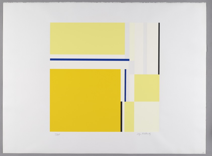 Ilya Bolotowsky (American, born Russia, 1907-1981). <em>Untitled</em>, 1979. Screenprint on paper, Square: 22 1/4 x 29 7/8 in. (56.5 x 75.9 cm). Brooklyn Museum, Gift of Dr. and Mrs. Kenneth Lawrence, 81.237.4. © artist or artist's estate (Photo: Brooklyn Museum, 81.237.4_PS6.jpg)