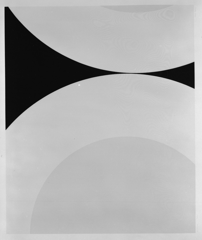 Nassos Daphnis (American, born Greece, 1914-2010). <em>Untitled, 1 from Suite of 3</em>, 1980. Screenprint, Sheet: 32 15/16 x 38 3/16 in. (83.6 x 97 cm). Brooklyn Museum, Gift of Irwin Shubert, 81.243.12.1. © artist or artist's estate (Photo: Brooklyn Museum, 81.243.12.1_bw.jpg)