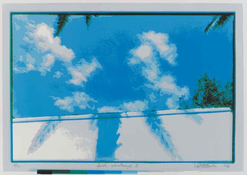 Richard Steinmetz (American, born 1947). <em>Florida Cloudscape I</em>, 1976. Serigraph Brooklyn Museum, Designated Purchase Fund, 81.254.1. © artist or artist's estate (Photo: Brooklyn Museum, 81.254.1_PS4.jpg)