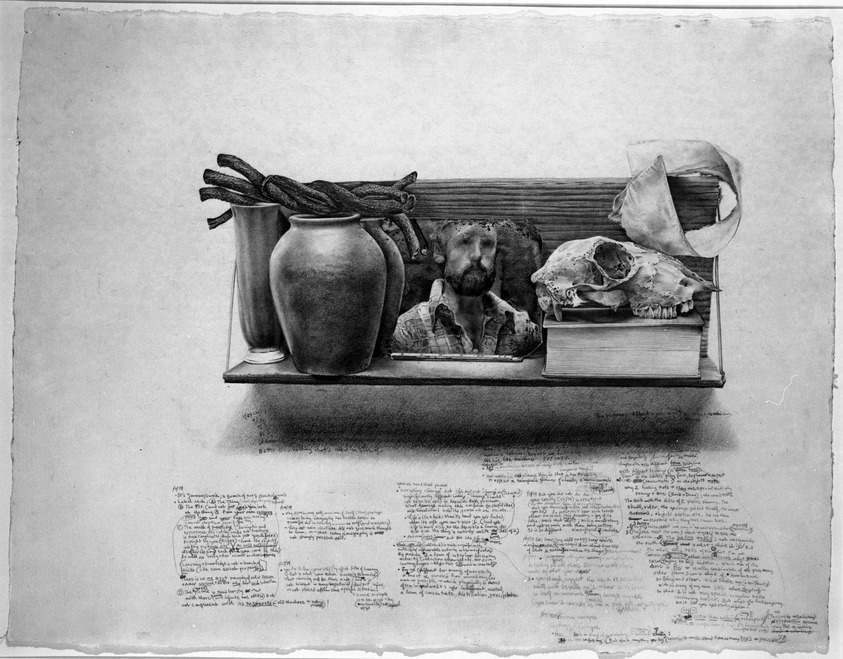 Anthony Gorny (American, born 1950). <em>January's Work</em>, 1979. Graphite on paper, 22 1/2 x 29 1/8 in. (57.2 x 74 cm). Brooklyn Museum, A. Augustus Healy Fund, 81.84. © artist or artist's estate (Photo: Brooklyn Museum, 81.84_bw.jpg)