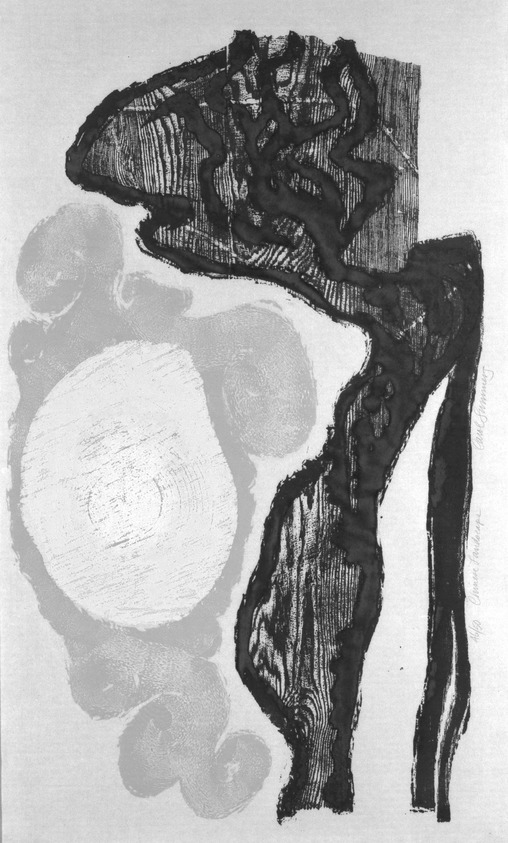 Carol Summers (American, born 1925). <em>Chinese Landscape</em>. Woodcut Brooklyn Museum, Gift of Mr. and Mrs. Sid Feinberg, 82.198.8. © artist or artist's estate (Photo: Brooklyn Museum, 82.198.8_bw.jpg)