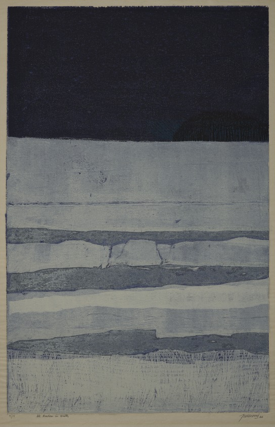 Antonio Frasconi (American, born Argentina, 1919–2013). <em>The Meadows in Winter</em>, 1966. Colored woodcut on Japan paper, image: 29 15/16 × 19 5/16 in. (76 × 49 cm). Brooklyn Museum, Gift of IBM Gallery of Science and Art, 85.187.20. © artist or artist's estate (Photo: Brooklyn Museum, 85.187.20_PS20.jpg)