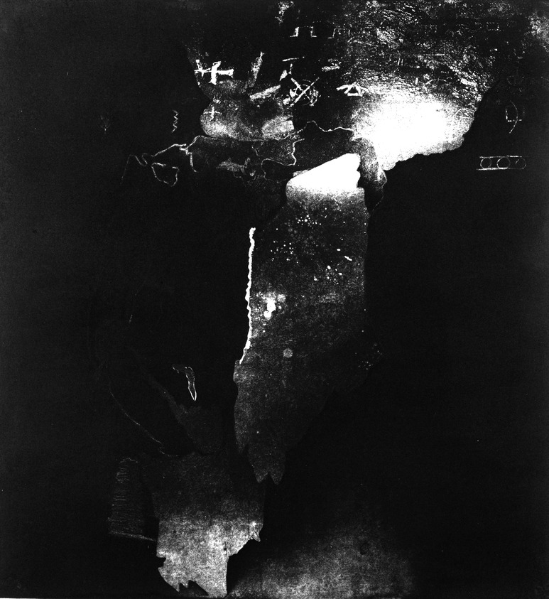 Jane Ash Poitras (Cree, born 1951). <em>Buffalo Spirit</em>, 1984. Intaglio on paper, sheet: 28 3/4 x 26 3/4 in. (73 x 67.9 cm). Brooklyn Museum, Purchased with funds given by the Louis Comfort Tiffany Foundation, 85.49. © artist or artist's estate (Photo: Brooklyn Museum, 85.49_bw.jpg)