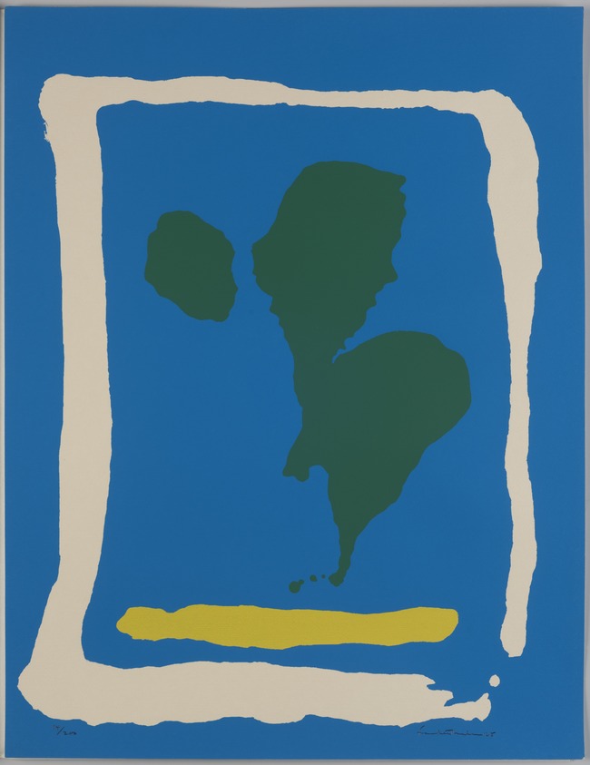Helen Frankenthaler (American, 1928-2011). <em>Air Frame</em>, 1965. Screenprint, 22 x 17 in. (55.9 x 43.2 cm). Brooklyn Museum, Gift of R. Wallace and Ruth Bowman, 86.285.4. © artist or artist's estate (Photo: Brooklyn Museum, 86.285.4_PS11.jpg)