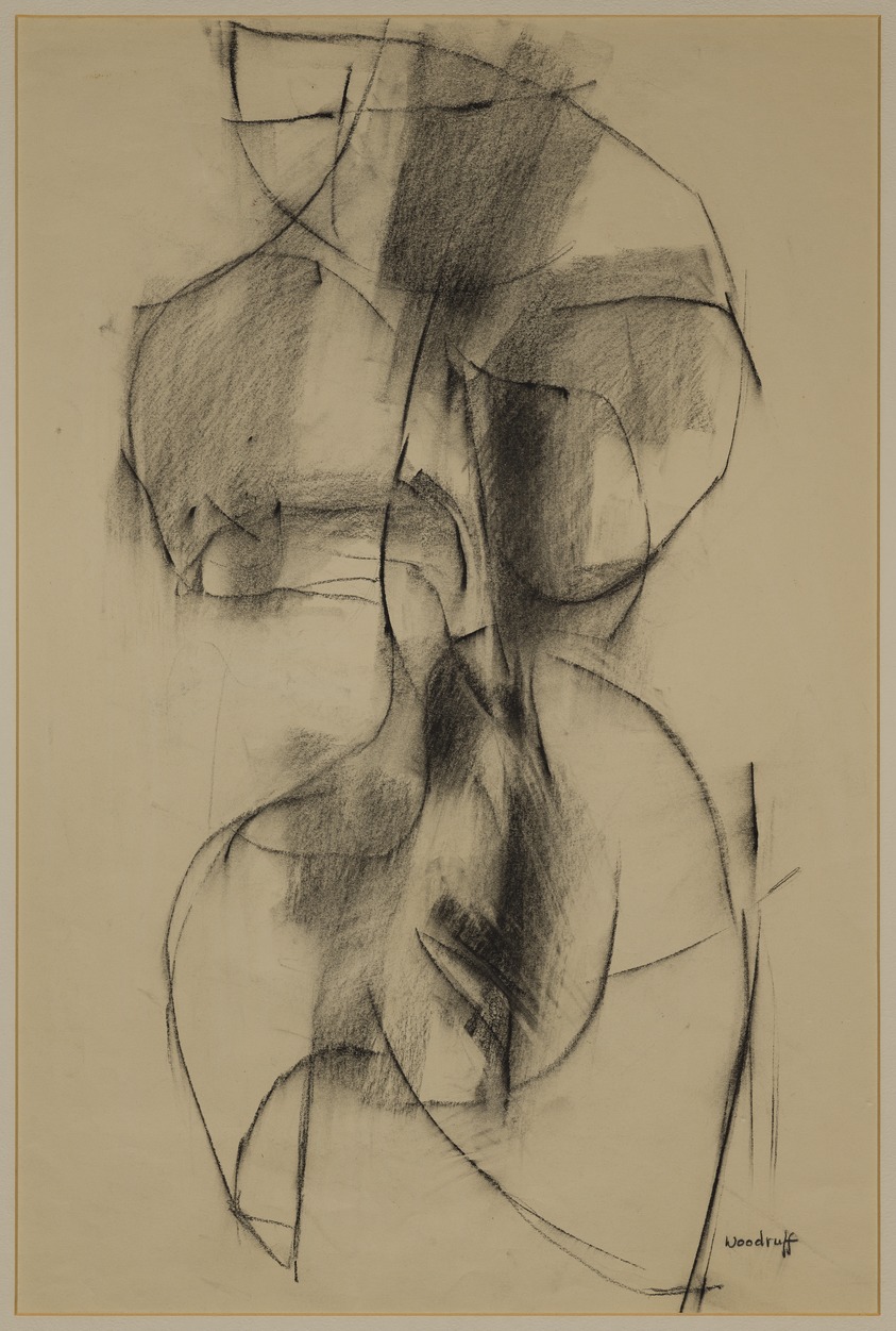 Hale Woodruff (American, 1900–1980). <em>Figuration II</em>, ca. 1972. Charcoal on paper, sheet: 24 × 17 3/4 in. (61 × 45.1 cm). Brooklyn Museum, Gift of Mr. and Mrs. E. Thomas Williams, Jr., 87.101. © artist or artist's estate (Photo: Brooklyn Museum, 87.101_PS20.jpg)