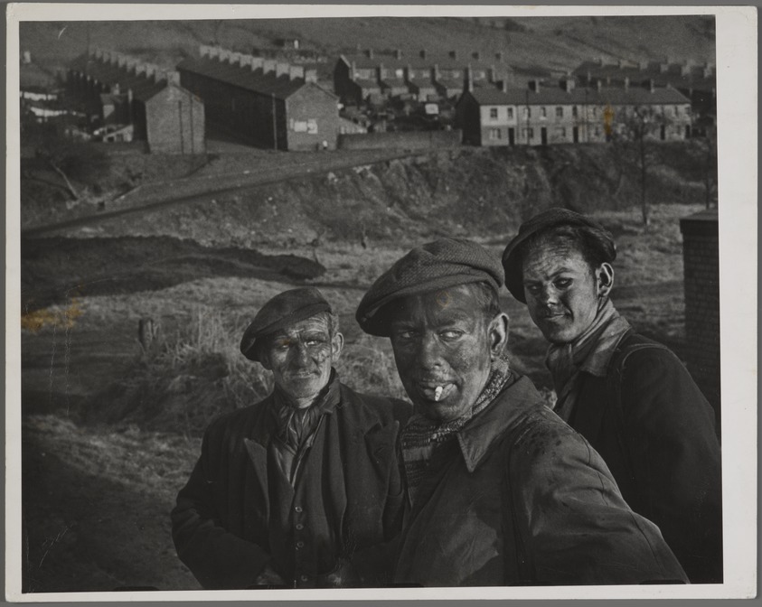 W. Eugene Smith (American, 1918-1978). <em>Three Generations of Welsh Miners</em>, 1950. Gelatin silver photograph, sheet: 11 1/16 x 13 7/8 in. (28.1 x 35.2 cm). Brooklyn Museum, Gift of Philip Goutell, 87.245.57. © artist or artist's estate (Photo: Brooklyn Museum, 87.245.57_PS4.jpg)