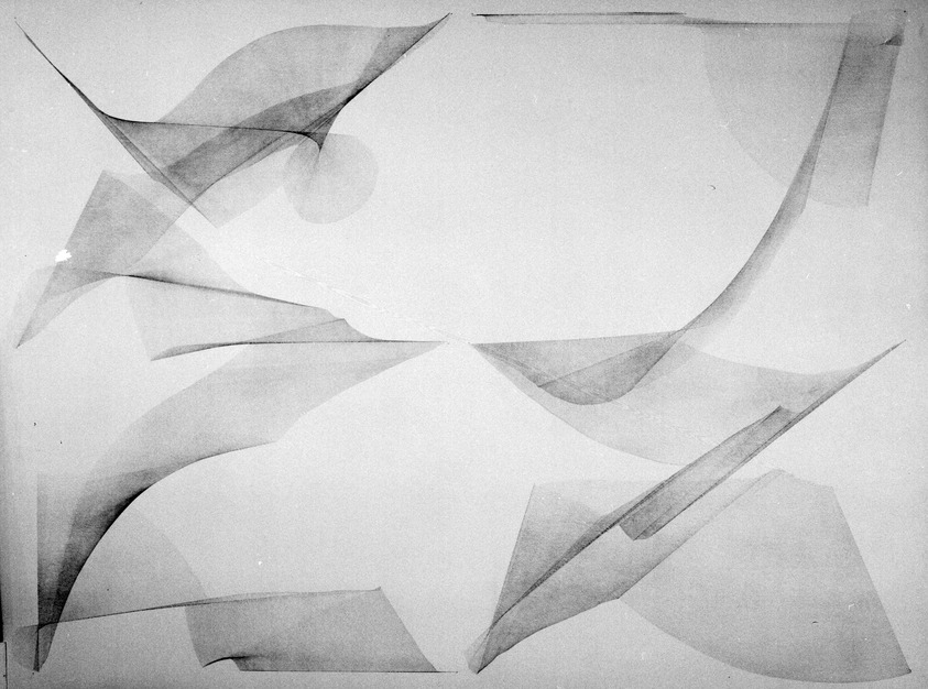 Blythe Bohnen (American, born 1940). <em>Untitled Drawing</em>, 1973. Graphite on paper, 45 x 35 in. (114.3 x 88.9 cm). Brooklyn Museum, Gift of Alan Sonfist, 87.250.4. © artist or artist's estate (Photo: Brooklyn Museum, 87.250.4_bw.jpg)