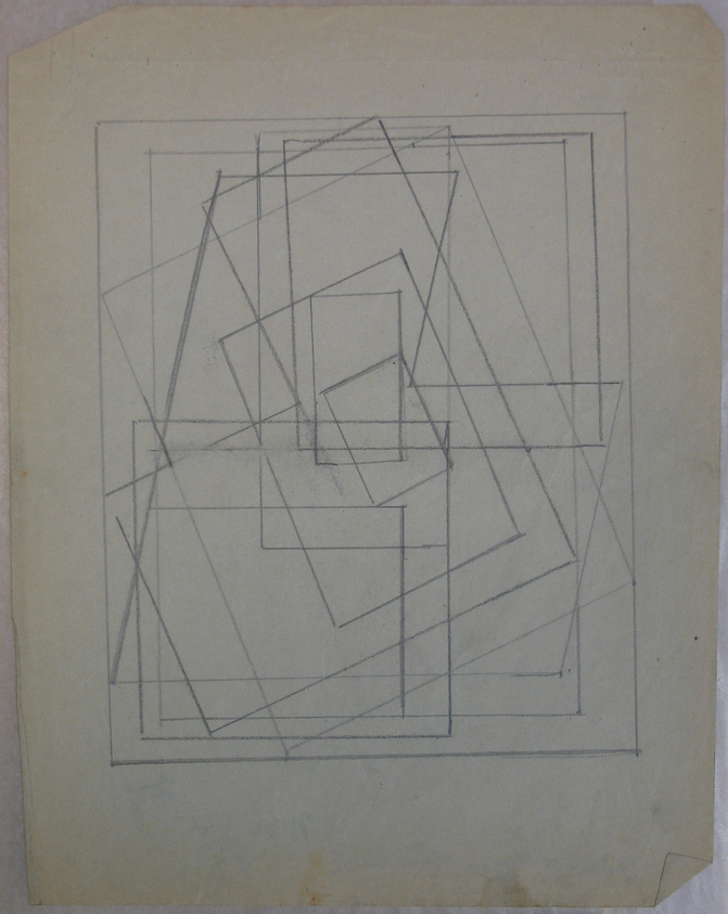 Blanche Lazzell (American, 1879–1956). <em>Untitled</em>, 1924. Graphite on thin wove paper, Sheet: 10 13/16 x 8 1/2 in. (27.5 x 21.6 cm). Brooklyn Museum, Gift of Harriette and Martin Diamond, 1989.162.1. © artist or artist's estate (Photo: Brooklyn Museum, CUR.1989.162.1.jpg)
