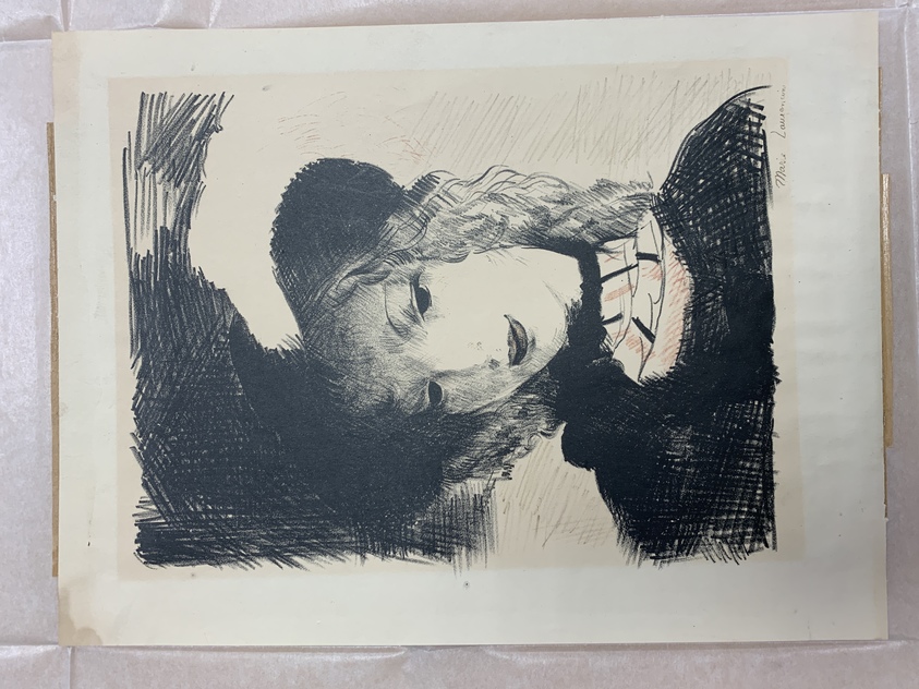 Marie Laurencin (French, 1885-1956). <em>Elvire</em>, 1930. Color lithograph, 11 1/8 x 8 5/8 in. Brooklyn Museum, Gift of Dr. and Mrs. George Liberman, 1989.184. © artist or artist's estate (Photo: Brooklyn Museum, CUR.1989.184.jpg)