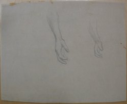 James Brooks (American, 1906-1992). <em>[Untitled] (Two Arms)</em>, n.d. Graphite on paper, Sheet: 13 13/16 x 16 15/16 in. (35.1 x 43 cm). Brooklyn Museum, Gift of Charlotte Park Brooks in memory of her husband, James David Brooks, 1996.54.183. © artist or artist's estate (Photo: Brooklyn Museum, CUR.1996.54.183.jpg)