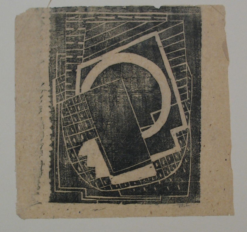 Blanche Lazzell (American, 1879–1956). <em>Untitled Abstraction (Horizontal)</em>, ca. 1933. Woodcut on Japan paper, Sheet: 5 15/16 x 6 in. (15.1 x 15.2 cm). Brooklyn Museum, Alfred T. White Fund, 1998.27. © artist or artist's estate (Photo: Brooklyn Museum, CUR.1998.27.jpg)