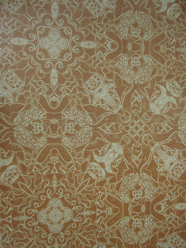 Stefan Hengst (Dutch, born 1967). <em>Wallpaper, "Andaluz" line, "Cadiz" pattern</em>, designed 2011, manufactured 2012. Printed vinyl, a: 24 x 25 1/2 in. (61 x 64.8 cm). Brooklyn Museum, Gift of Stefan Hengst, 2012.63.4a-b. © artist or artist's estate (Photo: Brooklyn Museum, CUR.2012.63.4a-b.jpg)
