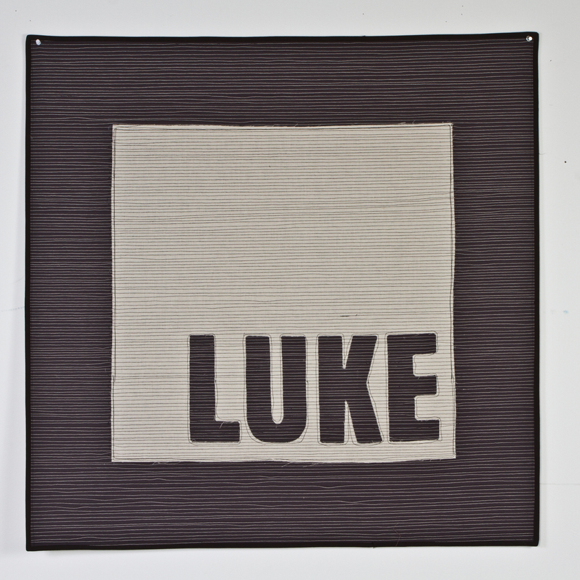 Luke Haynes (American, born 1982). <em>Quilt, Project Fame & Fortune #2, Brooklyn Museum</em>, 2012. Cotton, approx.: 35 x 35 1/2 in. (88.9 x 90.2 cm). Brooklyn Museum, Gift of the artist, 2012.88. © artist or artist's estate (Photo: Image courtesy of the artist, CUR.2012.88_artist_photograph.jpg)