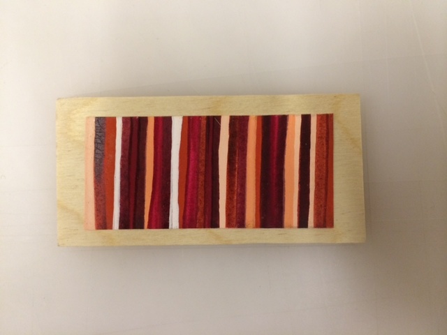 Danica Phelps (American, born 1971). <em>30 Stripes for $30</em>, 2011. Graphite and watercolor on paper on board, 2 x 4 in. (5.1 x 10.2 cm). Brooklyn Museum, Gift of Zach Feuer, 2013.102.2. © artist or artist's estate (Photo: Image courtesy of Zach Feuer Gallery, CUR.2013.102.2_ZachFeuerGallery_installation.jpg)