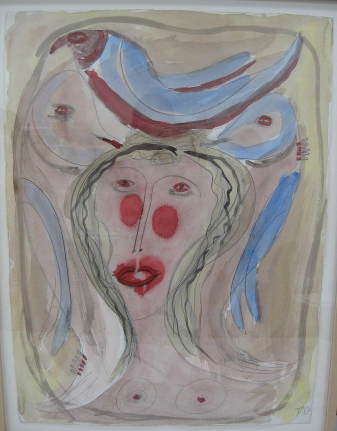 Thornton Dial (American, 1928-2016). <em>Life Go On</em>, 1990. Watercolor, and acrylic paint and graphite on paper, sheet: 30 1/8 × 22 5/8 in. (76.5 × 57.5 cm). Brooklyn Museum, Gift of Auldlyn Higgins Williams and E. T. Williams, Jr. in memory of their parents, Dr. I. Bradshaw Higgins and Hilda Moseley Higgins and Edgar T. "Ned" Williams and Elnora Bing Williams Morris, 2013.72.4. © artist or artist's estate (Photo: , CUR.2013.72.4.JPG)