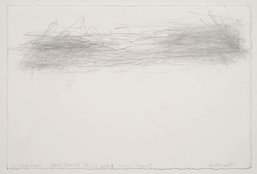 William Anastasi (American, born 1933). <em>Without Title (Subway Drawing)</em>, 2010. Pencil on paper, 7 1/2 x 11 1/4 in. (19.1 x 28.6 cm). Brooklyn Museum, Gift of Sarah-Ann & Werner H. Kramarsky Collection, New York, 2014.113.2. © artist or artist's estate (Photo: Image courtesy of Werner H. Kramarsky, CUR.2014.113.2_Kramarsky_photo.jpg)