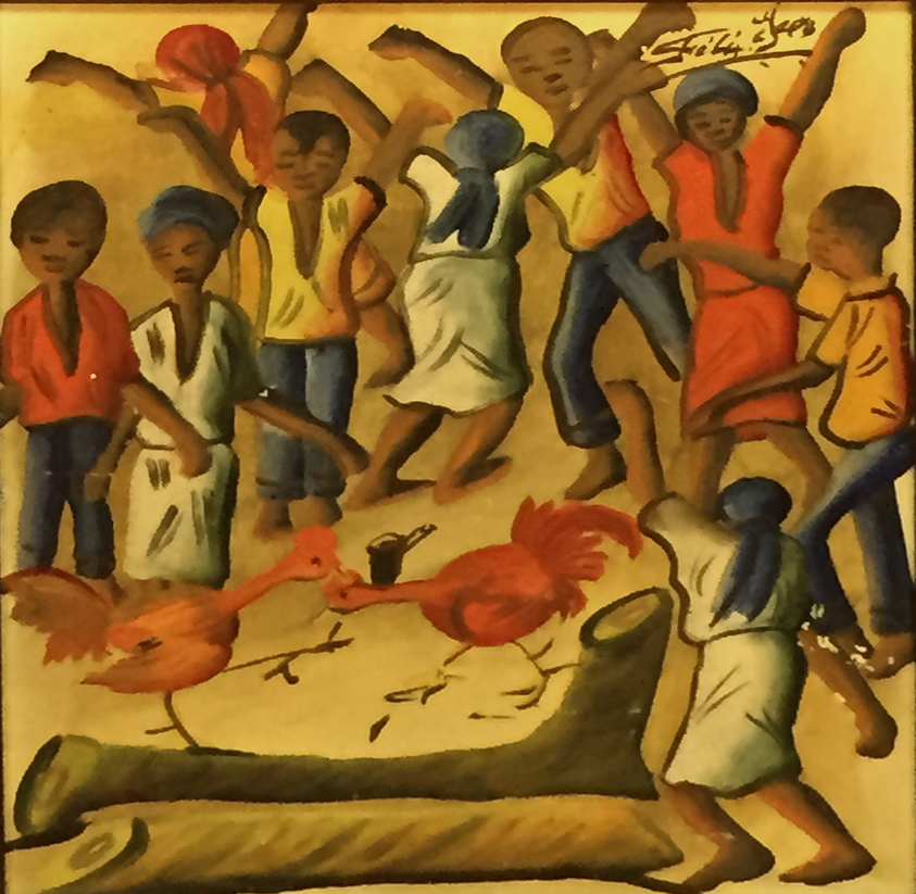 Felix Jean (Haitian, 1929-1979). <em>Untitled</em>, 1965. Oil on canvas, sight: 9 1/2 x 7 1/2 in. (24.1 x 19.1 cm). Brooklyn Museum, Gift of Vivian D. Hewitt, 2015.14.6. © artist or artist's estate (Photo: Brooklyn Museum, CUR.2015.14.6.jpg)