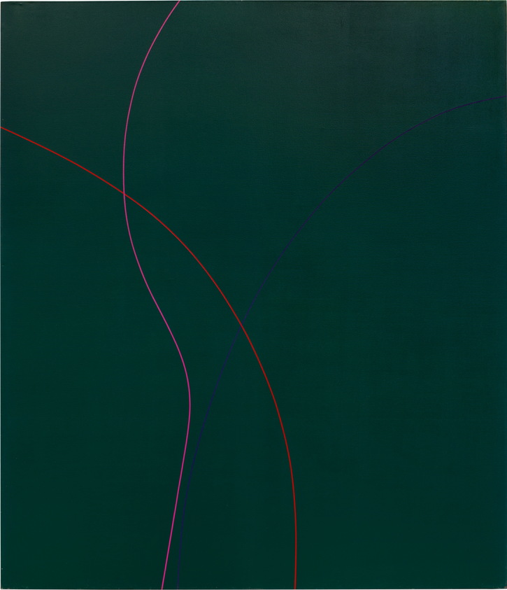 Virginia Jaramillo (American, born 1939). <em>Untitled</em>, 1971. Acrylic on canvas, 84 1/8 × 72 1/8 in. (213.7 × 183.2 cm). Brooklyn Museum, Purchased with funds given by Frieze Brooklyn Museum Fund Supported by WME | IMG and LIFEWTR, gift of the Contemporary Art Committee, and William K. Jacobs, Jr. Fund, 2017.12. © artist or artist's estate (Photo: Image courtesy of Hales Gallery, CUR.2017.12_HalesGallery_photograph.jpg)