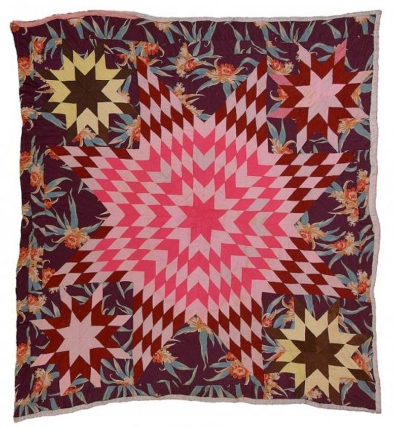 Ella May Irby (American, 1923–2001). <em>Quilt, Texas Star Pattern</em>, 1973. Cotton, corduroy, cotton blend, 88 × 85 in. (223.5 × 215.9 cm). Brooklyn Museum, Gift of the Souls Grown Deep Foundation from the William S. Arnett Collection, 2018, 2018.37.1. © artist or artist's estate (Photo: , CUR.2018.37.1.jpg)