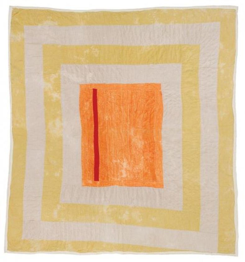 Gloria Hoppins (American, born 1955). <em>Quilt, Housetop Pattern with Center Medallion</em>, ca. 1975. Corduroy, Overall: 91 × 90 × 1 in. (231.1 × 228.6 × 2.5 cm). Brooklyn Museum, Gift of the Souls Grown Deep Foundation from the William S. Arnett Collection, 2018, 2018.37.3. © artist or artist's estate (Photo: , CUR.2018.37.3.jpg)