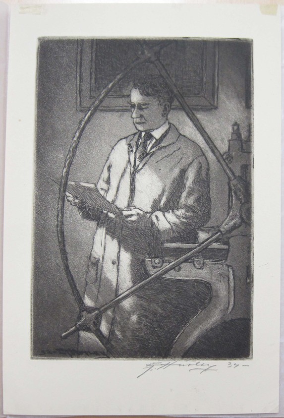 Edward Timothy Hurley (American, 1869–1950). <em>Self Portrait</em>. Etching and aquatint, Sheet: 8 7/8 x 5 7/8 in. (22.6 x 14.9 cm). Brooklyn Museum, Gift of the artist, 35.1000. © artist or artist's estate (Photo: Brooklyn Museum, CUR.35.1000.jpg)