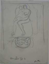Benjamin "Benno" Greenstein (American, 1901-1980). <em>(Sketch for a Composition)</em>, n.d. Graphite on paper, Sheet: 6 1/4 x 4 3/4 in. (15.9 x 12.1 cm). Brooklyn Museum, Anonymous gift, 38.189. © artist or artist's estate (Photo: Brooklyn Museum, CUR.38.189.jpg)