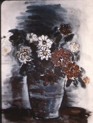 George Constant (American, 1892-1978). <em>Zinnia</em>, 1932 or 1936. Watercolor and charcoal on white paper, Sheet: 27 9/16 x 22 3/8 in. (70 x 56.8 cm). Brooklyn Museum, Dick S. Ramsay Fund, 41.514. © artist or artist's estate (Photo: Brooklyn Museum, CUR.41.514.jpg)