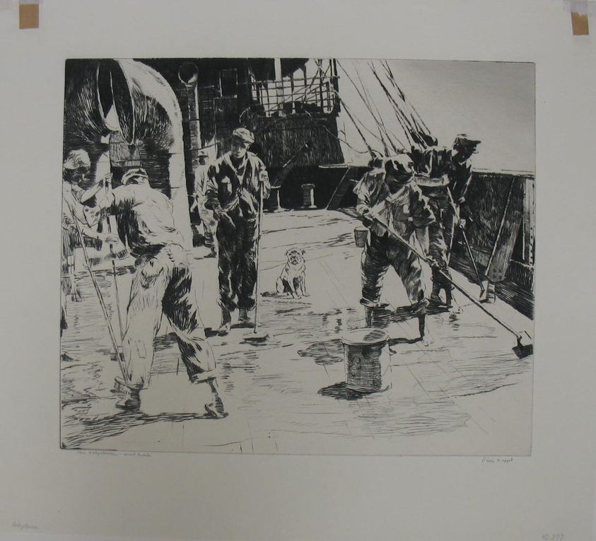 Phillip Kappel (American, 1901–1981). <em>The Holy Stoners- West Indies</em>, 20th century. Drypoint on white laid paper, Sheet: 13 13/16 x 15 3/8 in. (35.1 x 39.1 cm). Brooklyn Museum, Gift of A. Edward Scherr, Jr., 42.277. © artist or artist's estate (Photo: Brooklyn Museum, CUR.42.277.jpg)