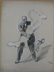 Rollin Kirby (American, 1875-1952). <em>My Country</em>, early 20th century. Graphite, gouache and charcoal on paperboard, sheet: 19 15/16 x 15 in. (50.6 x 38.1 cm). Brooklyn Museum, Gift of the artist, 44.8.12. © artist or artist's estate (Photo: Brooklyn Museum, CUR.44.8.12.jpg)